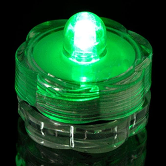 Bright LED Floral Tea Light Vase Submersible Lights for Party Wedding (Green, 30 Pack)-VerdiqueGarden
