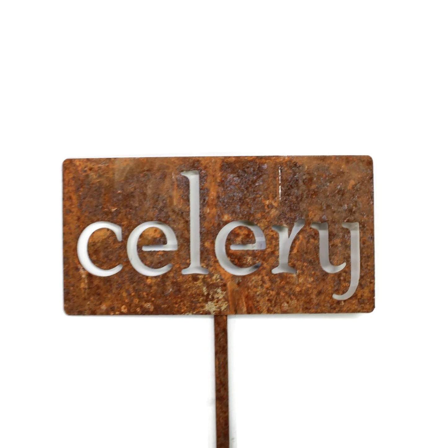 Classic Metal Garden Markers 19 Inches Tall (celery, Naturally Rusted)-VerdiqueGarden