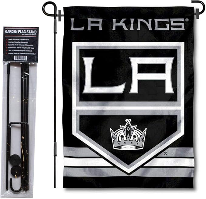 WinCraft Los Angeles Kings Garden Flag with Pole Stand Holder-VerdiqueGarden