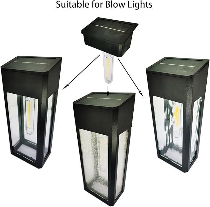 GOODFOEVER 2 Pack Solar Lights - Outdoor Fence and Wall Light Inserts, Waterproof-VerdiqueGarden