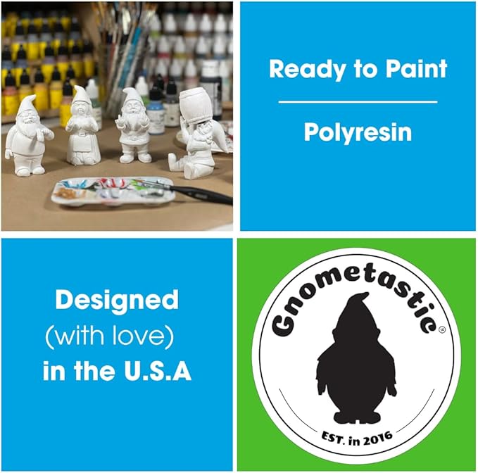 Gnometastic Gnude Gnomes - Unpainted Smoking Gnome, 8.5" Inches - DIY Paint Your Own Gnome - Funny Garden Gnomes to Paint for Adults, Outdoor or Indoor-VerdiqueGarden