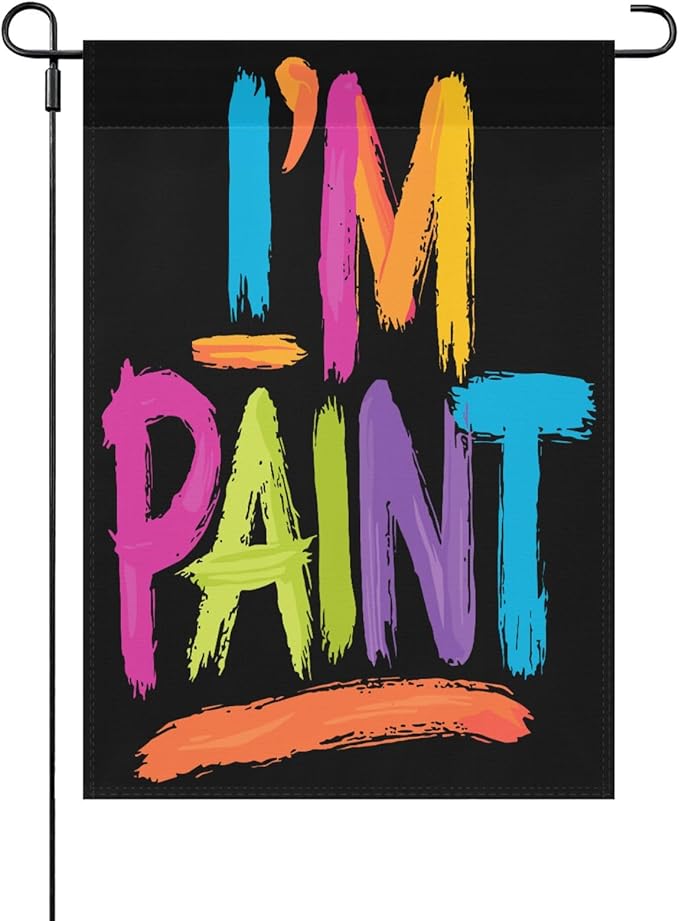 I Love to Fingers Paint Old Couple Seasonal Garden Flags 12x18 Double Sided Small Decorative Banner for All Season-VerdiqueGarden