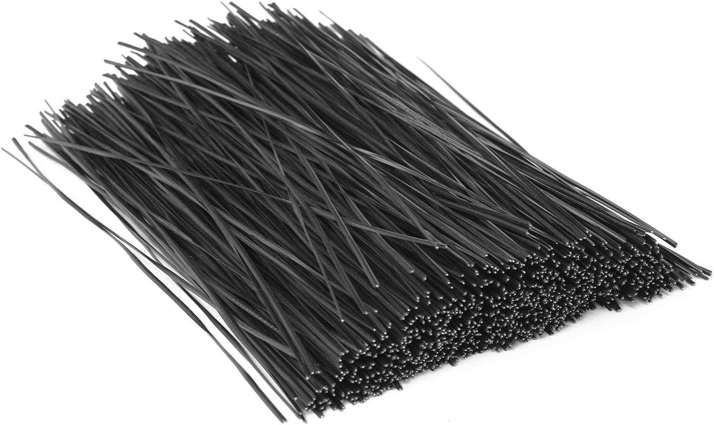 1000 pcs 6 inch Black Cable Twist Ties Plastic Twist Ties with Rugged Metal Innercores Reusable Fastening Cable Cord Wire Ties-VerdiqueGarden