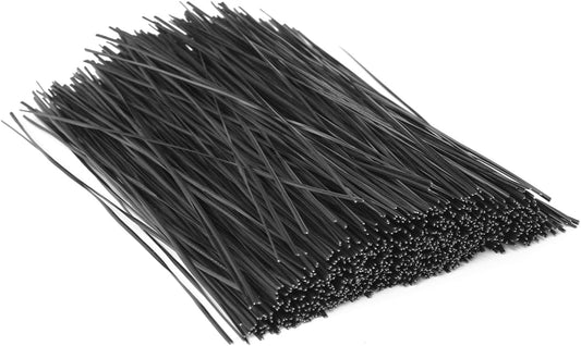 1000 pcs 6 inch Black Cable Twist Ties Plastic Twist Ties with Rugged Metal Innercores Reusable Fastening Cable Cord Wire Ties-VerdiqueGarden