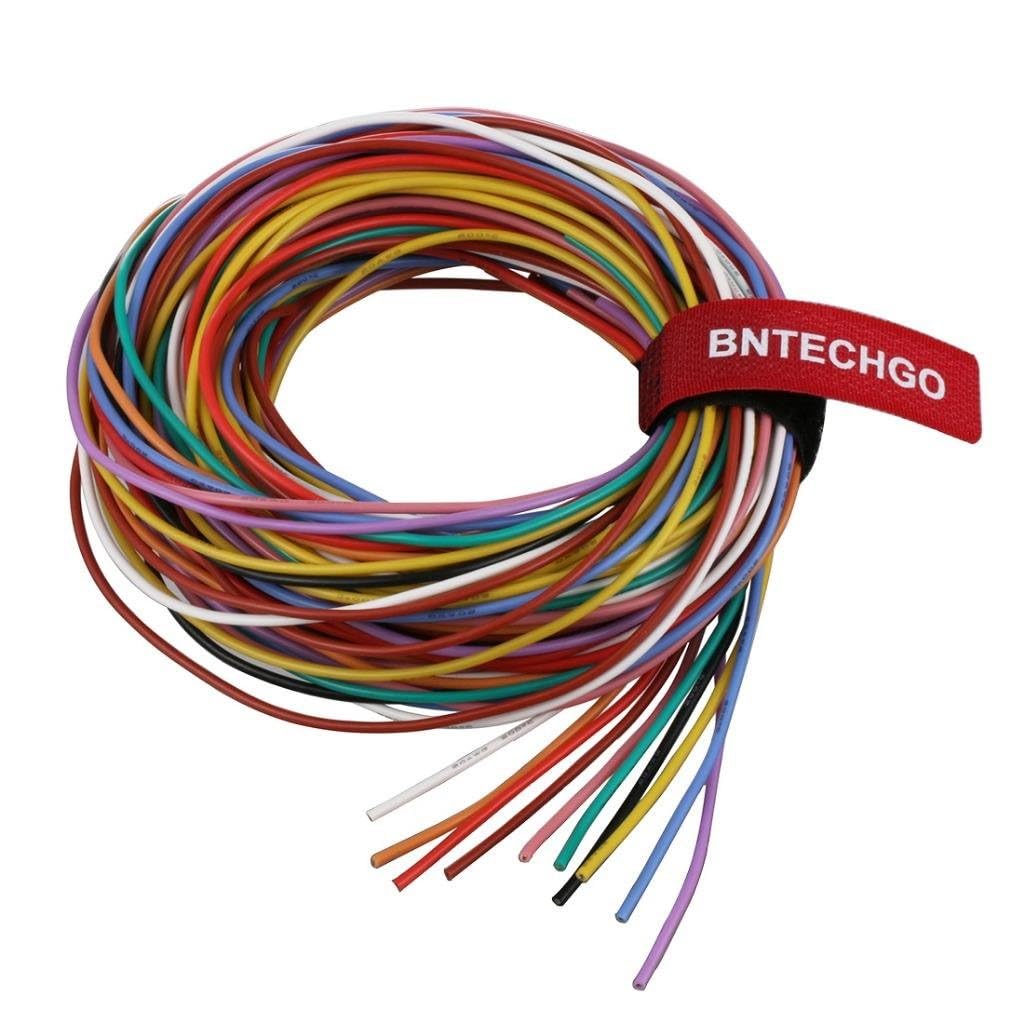 BNTECHGO 20 Gauge Silicone Wire Kit 10 Color Each 10 ft Flexible 20 AWG Stranded Tinned Copper Wire-VerdiqueGarden