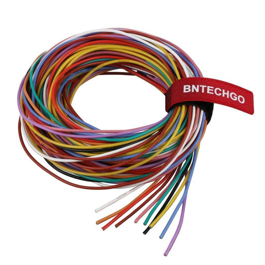 BNTECHGO 20 Gauge Silicone Wire Kit 10 Color Each 10 ft Flexible 20 AWG Stranded Tinned Copper Wire-VerdiqueGarden
