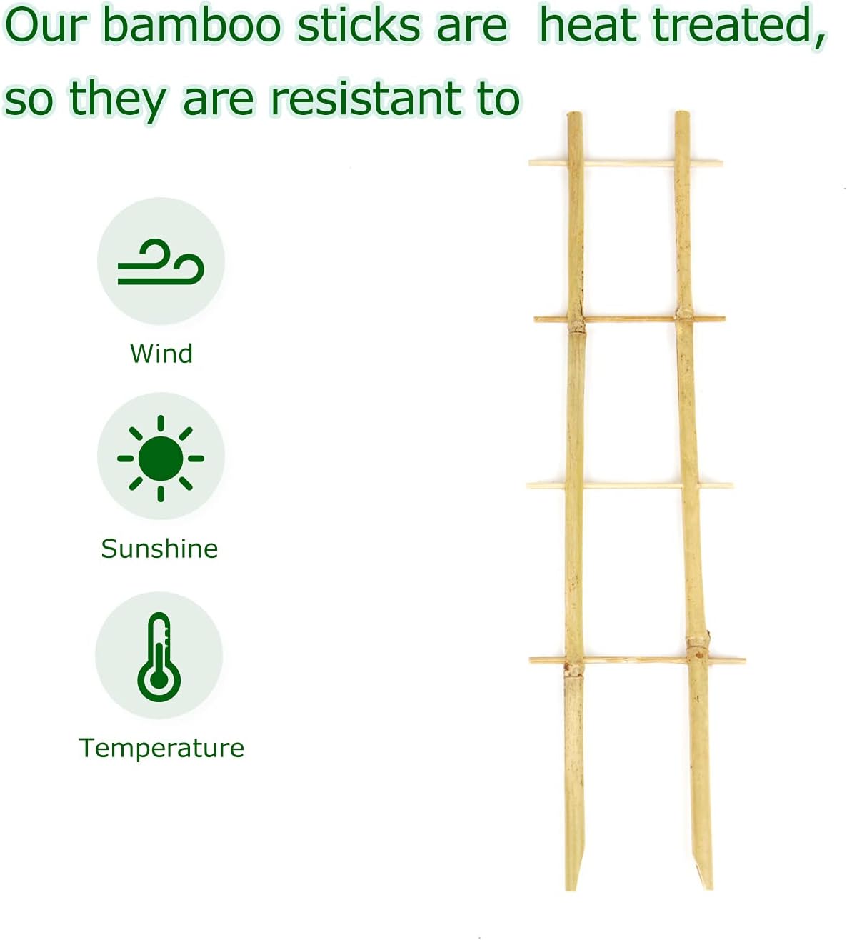 Bamboo Trellis, 16in Ladder-Shaped Trellis for Potted Plants, 3 Pack for Climbing Plants Indoor-VerdiqueGarden