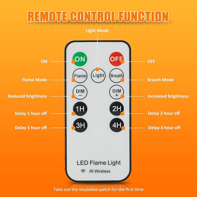 Bestview LED Flame Lights with Remote & Timer,4 Modes USB Rechargeable Battery Operated Fire Flickering Flameless Candles Campfire Table Lamp for Halloween,Christmas,Indoor&Outdoor Decoration (2 Pack)-VerdiqueGarden