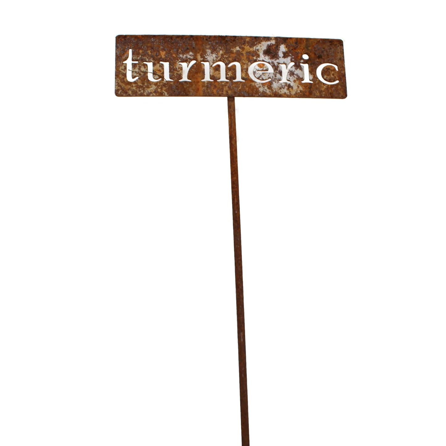 Classic Metal Garden Markers 19 Inches Tall (turmeric, Naturally Rusted)-VerdiqueGarden