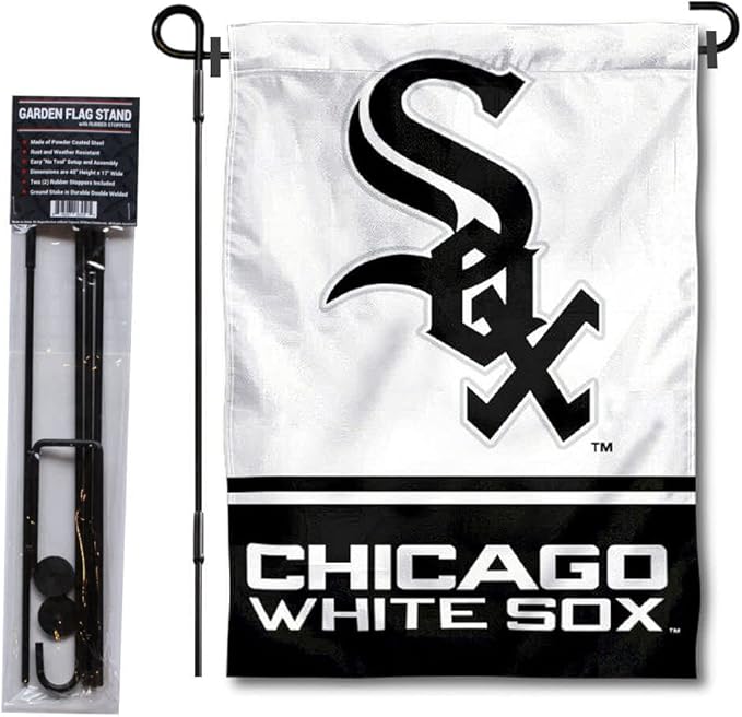 WinCraft Chicago White Sox Garden Flag with Stand Holder-VerdiqueGarden