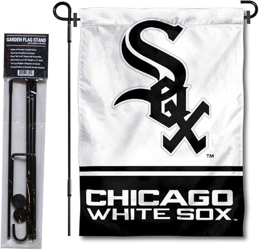 WinCraft Chicago White Sox Garden Flag with Stand Holder-VerdiqueGarden