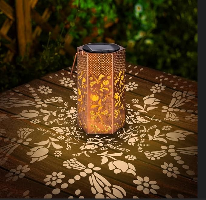 Dragonfly Solar Lanterns Outdoor Waterproof - Birthday Gifts for Women, Men, Mom, Mothers Day Gifts, Solar Lights Outdoor Hanging Garden Decor for Outside, Patio, Outdoor, Yard, Lawn, Balcony-VerdiqueGarden