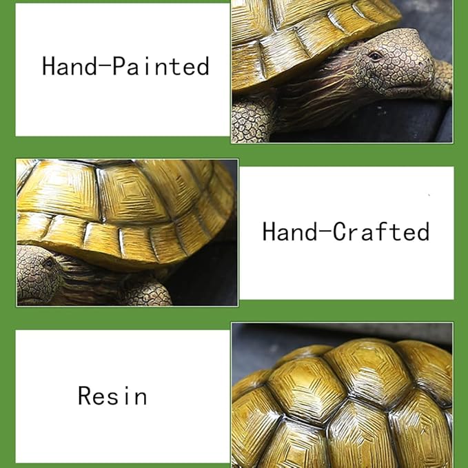 Turtle Garden Statue,Outdoor Decoration for Backyard/Patio/Pond/Lawn,Indoor Tortoise Figurine Sculpture Colloction for Floor or Tabletop-VerdiqueGarden