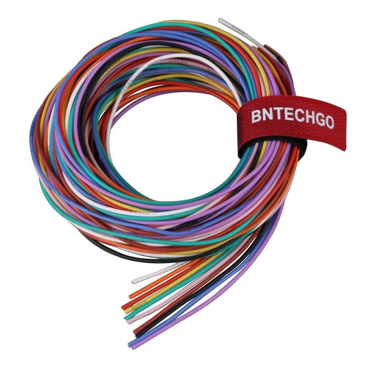 BNTECHGO 22 Gauge Silicone Wire Kit 10 Color Each 5 ft Flexible 22 AWG Stranded Tinned Copper Wire-VerdiqueGarden