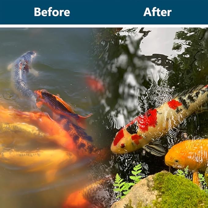 White Koi Pond Filter Pad Fine Bulk - Cut to Fit - Durable Fish Pond Filter Media - Water Garden Aquariums Filter Material - 23.6" x 12" x 3/5" - 4/5" Thickness - 3 Pack-VerdiqueGarden