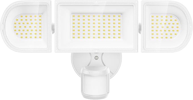 150W Motion Sensor Lights Outdoor for Outside, 15000LM LED Flood Lights Outdoor Wired Dusk to Dawn, Exterior Security Floodlight Fixture Waterproof IP65, Outdoor Lighting for House, Garage-VerdiqueGarden