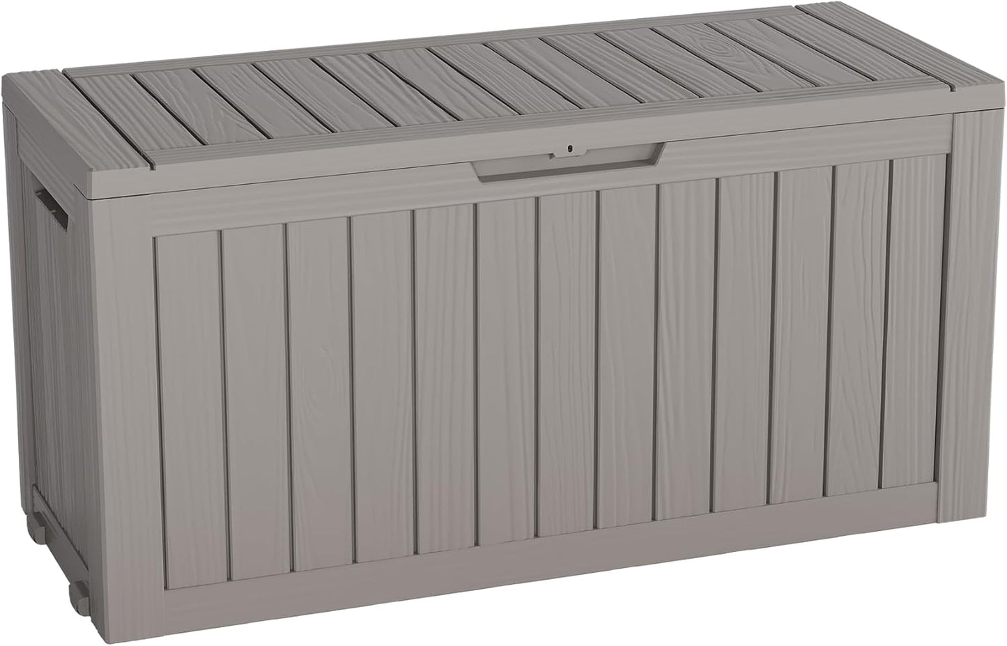 72 Gallon Deck Box Lockable Resin Outdoor Storage Box waterproof Outdoor Container for Patio Furniture Cushions, Pillow-VerdiqueGarden