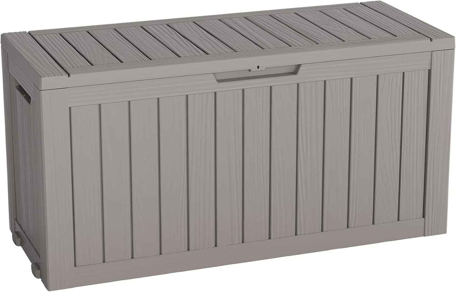 72 Gallon Deck Box Lockable Resin Outdoor Storage Box waterproof Outdoor Container for Patio Furniture Cushions, Pillow-VerdiqueGarden