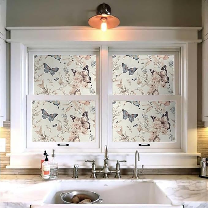 Wonderland Boho Butterfly Flowers Peel and Stick Wallpaper Self Adhesive Removable Easy Peel Off Stick on Wall Paper for Bedroom Cabinet Renter Friendly-VerdiqueGarden