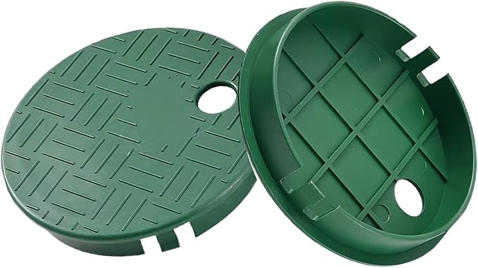 ID 5.5 "OD 6" Sprinkler Valve Cover Green Sprinkler Cover Irrigation Valve Box Cover 6 Inch Suitable for Greenhouse Cover for Sprinkler Valve Grass Sprinkler Box Cover Irrigation Box Lid-VerdiqueGarden