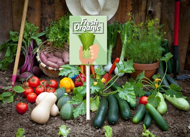 Eveokoki Aluminum Seed & Plant Labels - Plant Markes for Seedlings-Plant Tags for Pots - Garden Signs for Vegetable - Durable Markers for Plants Outdoor Waterproof - Garden Decor for Farmhouse-VerdiqueGarden