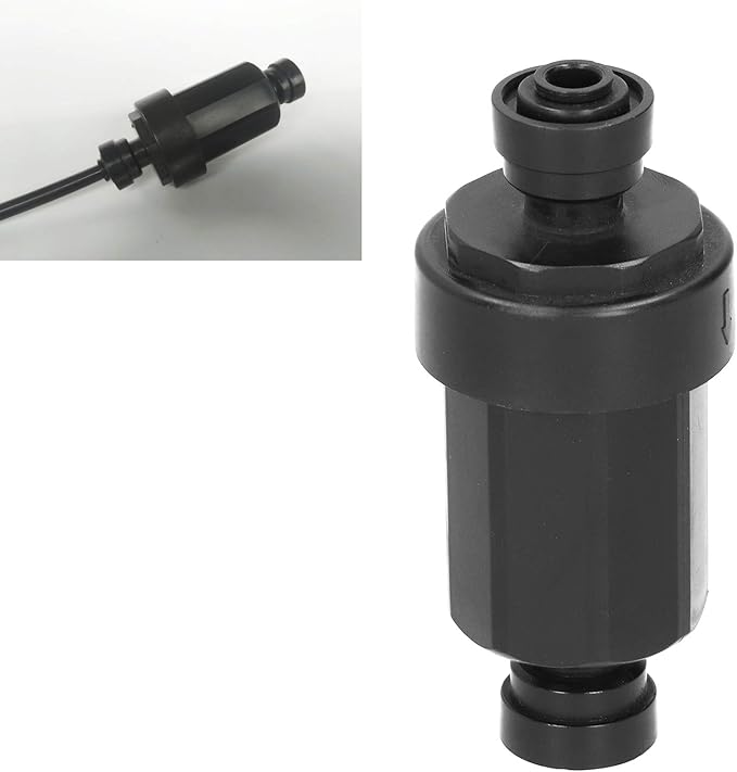 1/4in Irrigation Filter with Stainless Steel Strainer Quick Connect Filtration System for Courtyards Gardens Agriculture Black 3.9x1.6in-VerdiqueGarden