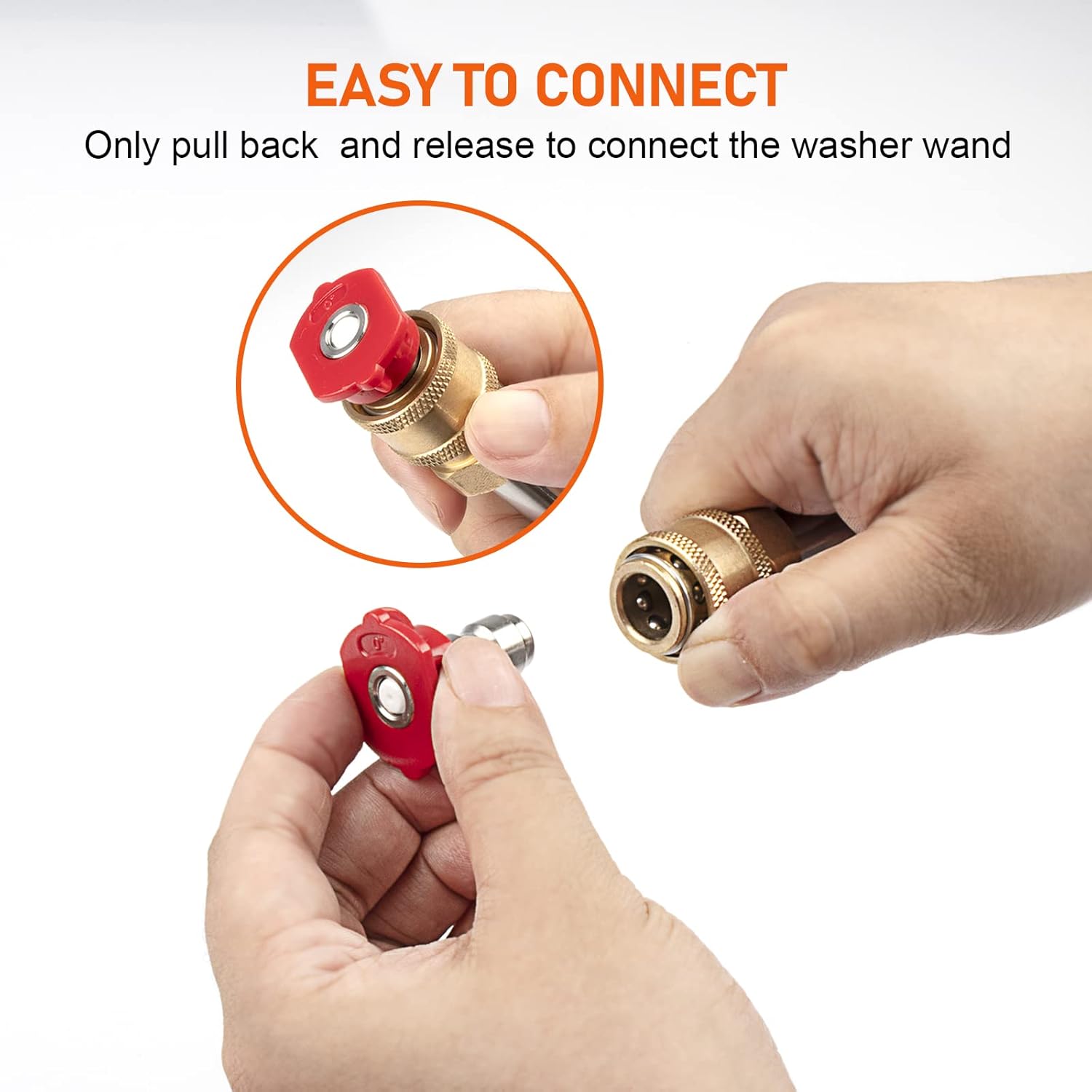 High Pressure Washer Spray Nozzles Tip Set, 5pcs Variety Degrees for Quick Connect, 1/4 Inch Quick Connection, 4000 PSI-VerdiqueGarden