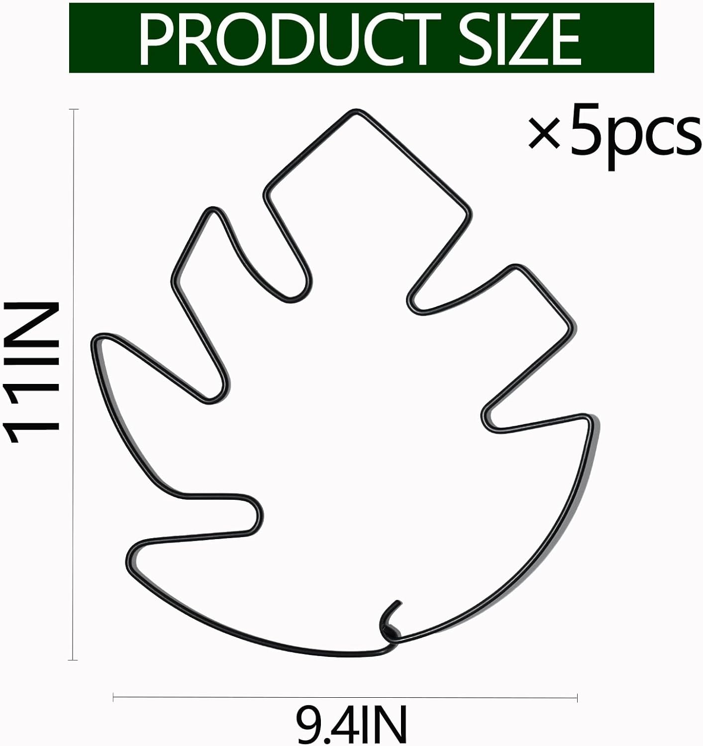 5PCS Monstera Plant Stem Support - 11 * 9.4 Inches, Durable Metal Stake Holder, Adjustable for Indoor Plant Leaf Support. Gentle Clips for Enhanced Stability for Plant Lovers!-VerdiqueGarden