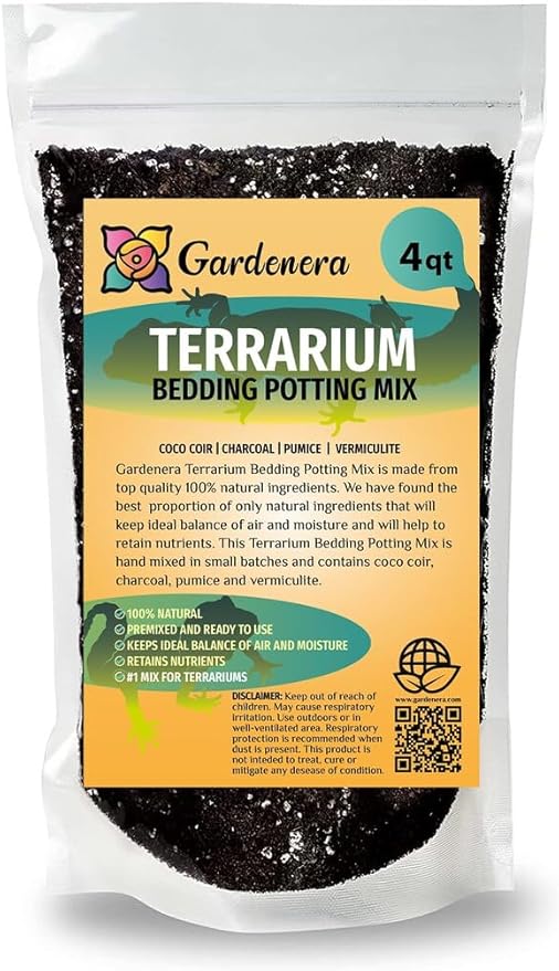 Enhance Your Terrarium's Beauty with Gardenera Terrarium Bedding - Specially Formulated for Ferns and African Violets - 4 QUARTS-VerdiqueGarden