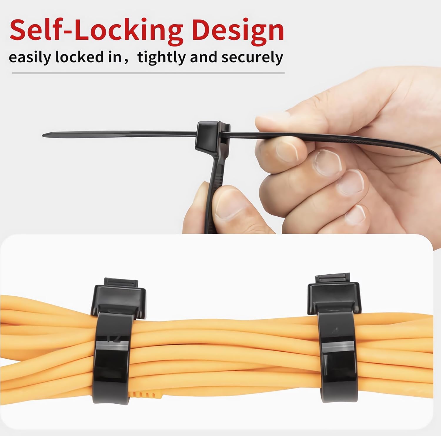 Heavy Duty 24 Inch Zip Ties, 30 Pack - Extra Long Black Cable Ties for Outdoor Use, 200 LB Tensile Strength, Durable Plastic Wire Ties-VerdiqueGarden