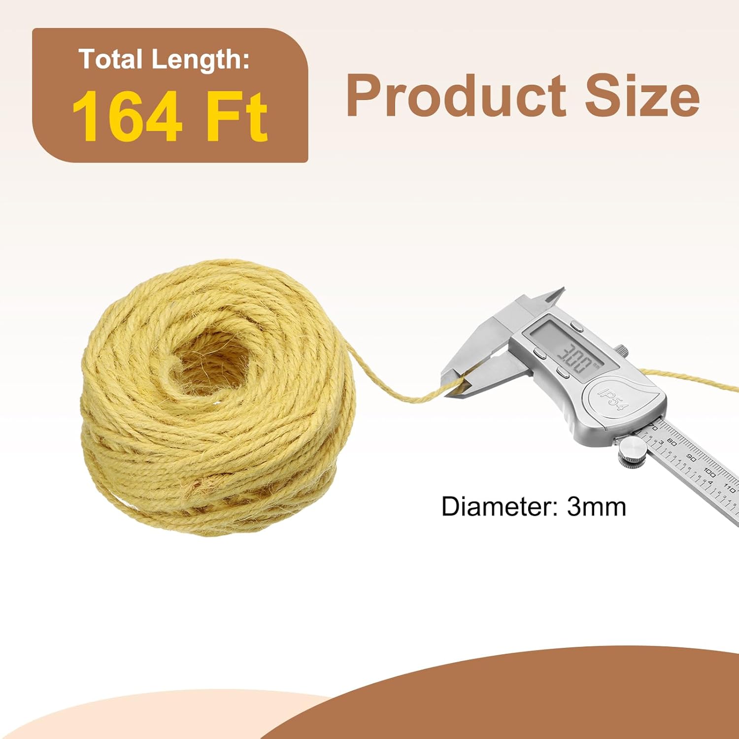 uxcell 164 Feet Natural Jute Twine String,3mm Thin Garden Twine Rope Colored Plant String Cord for DIY Art Crafts Gift Wrapping Decoration Packing Gardening Plant Hanger,Yellow-VerdiqueGarden