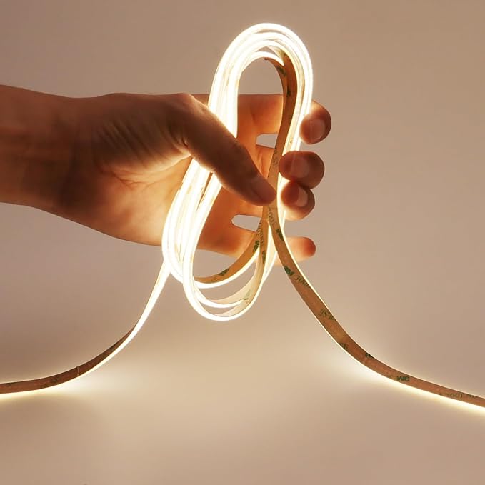 15M/49.2ft 24V COB LED Strip Light Waterproof IP65 Natural White 4000K Uniform Glow 5760LEDs CRI 93+ Flexible LED Tape Lights for DIY Cabinet Bedroom Kitchen Home Decor(No Power Supply)-VerdiqueGarden