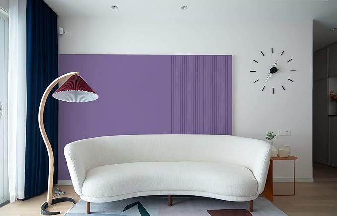 Dimoon 236''x17.7'' Purple Peel and Stick Wallpaper Contact Paper Modern Self Adhesive Wall Paper Removable Renter Friendly Textured Solid Color Shelf Cabinet Vinyl Roll (236''x17.7'',Dark Purple)-VerdiqueGarden