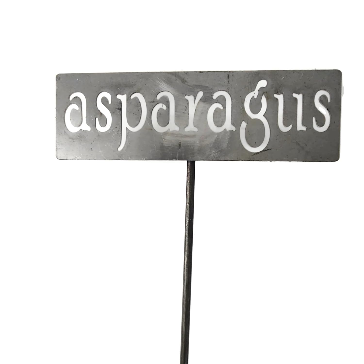 Classic Metal Garden Markers 19 Inches Tall (asparagus, Raw, Unfinished Steel (will rust with time))-VerdiqueGarden