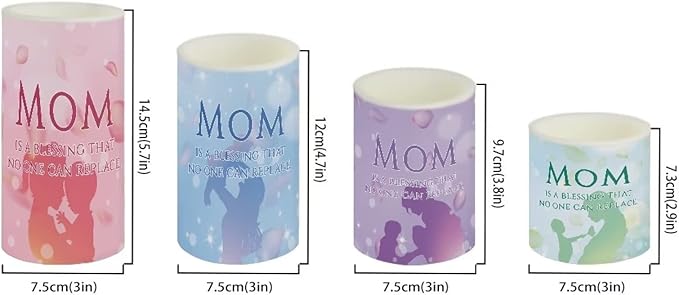 Mother's Day Colorful Flameless Candles Battery Powered with Multicolor Timer Remote Control Everlasting Fake Candles for Party Garden Indoor Outdoor Mother's Day Party Decor for Mom-VerdiqueGarden