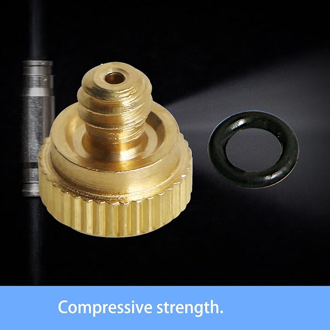 Aopin G 3/16 Brass Misting Nozzles 0.3mm / 0.011" Orifice Atomizing Mister Sprayer Nozzle Suitable For Outdoor Cooling,Garden Irrigation,Fountain, Crop Nutrient Injection, Greenhouse 8 Pcs-VerdiqueGarden