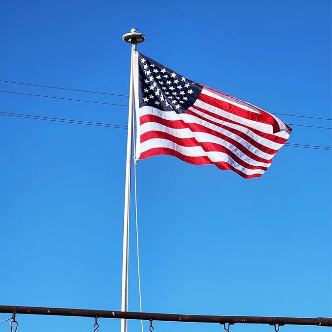 Homissor American Flag 4X6 USA US Flags 4’ x 6’ Heavy Duty Outdoor Made of Durable Nylon Flag with Embroidered Stars, Sewn Stripes and Brass Grommets-VerdiqueGarden