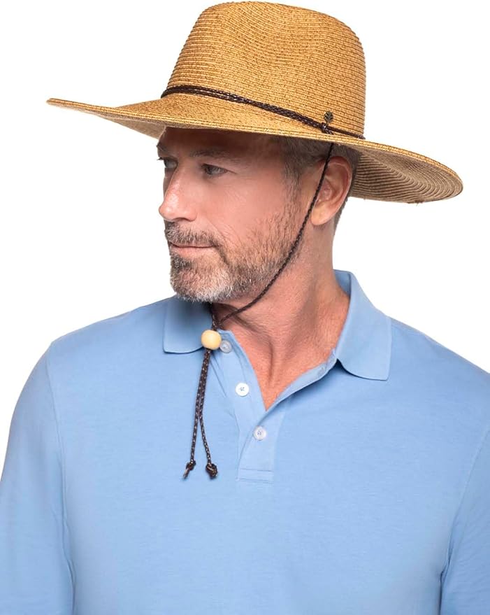 Coolibar UPF 50+ Men's Beach Comber Sun Hat - Sun Protective-VerdiqueGarden