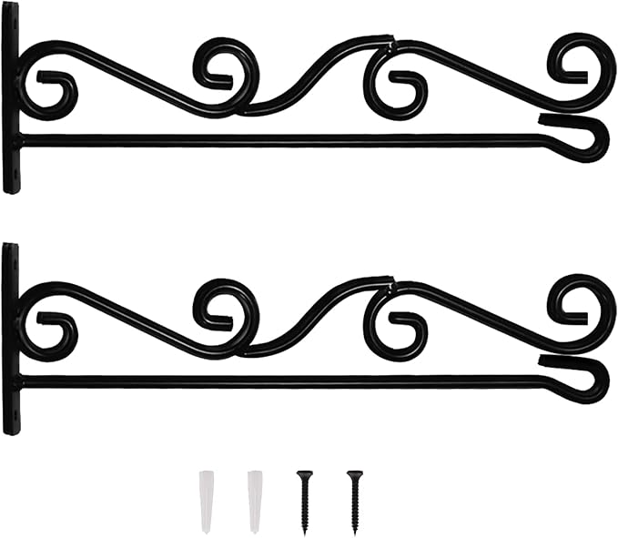 Wall Garden Flag Holder 2 Pack,Wall Garden Flag Stand,Garden Flag Scroll Hanger,Garden Flag Wall Hanger,one Piece Garden Flag Stand for Wall Porch,Great Gifts Ideas-VerdiqueGarden