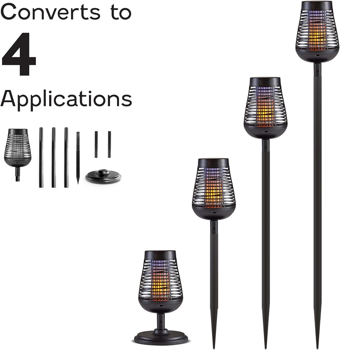 PIC Solar Insect Killer Torch (DFST), Bug Zapper and Accent Light, Solar Bug Zapper - Kills Bugs on Contact-VerdiqueGarden