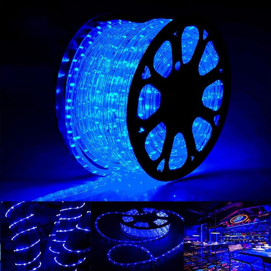 200ft LED Rope Lights Outdoor, 1440 LED Flexible Tube Lights with 8 Modes, Waterproof LED Rope Lighting for Outside, Garden, Patio, Bedroom, Party, Pool, Fences, Indoor Outdoor Decoration (Blue)-VerdiqueGarden