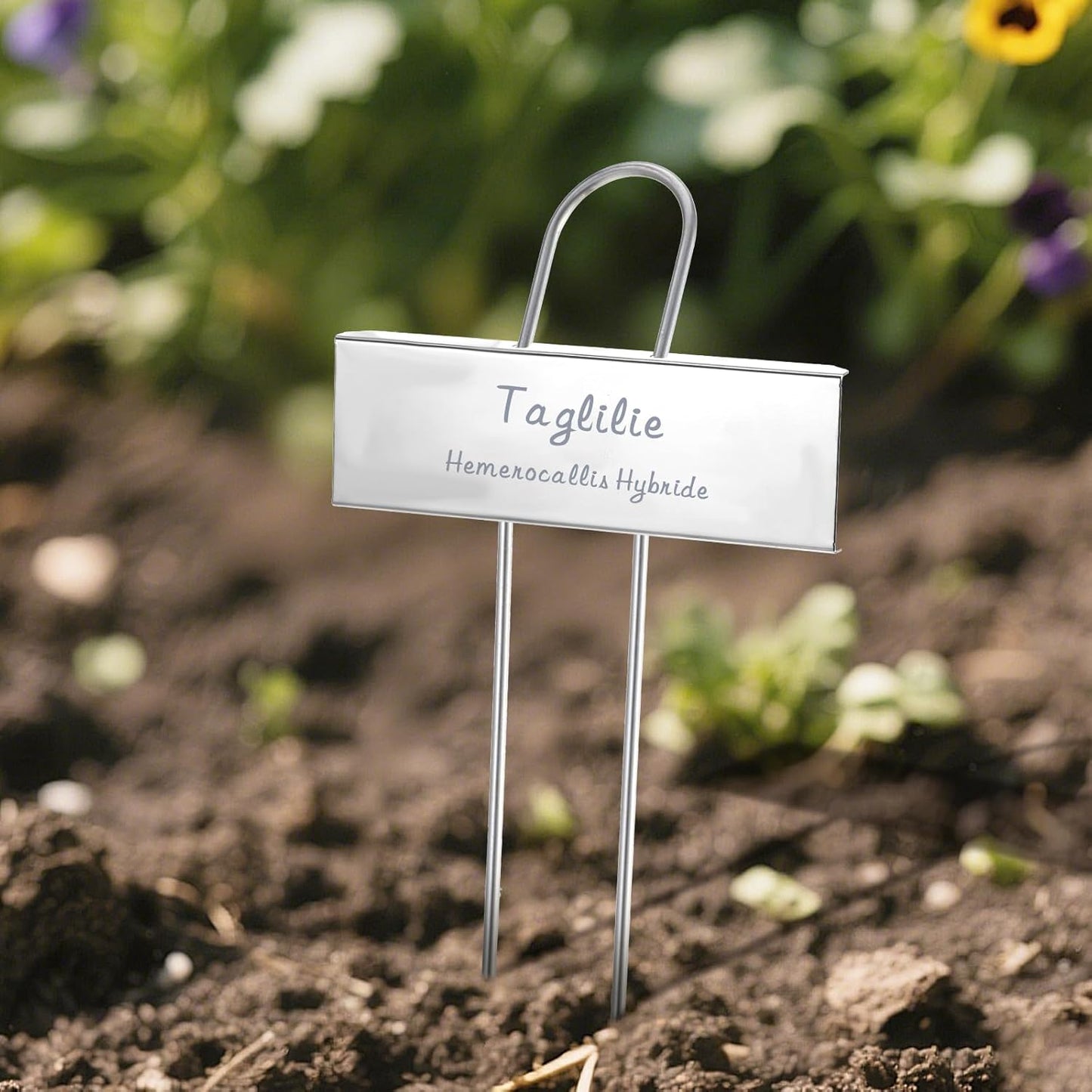 30 Pcs Plant Labels for Outdoor Garden Waterproof Plant Markers for Outdoor Plants, 10.7inch Metal Garden Plants Tags and Labels for Flower Vegetable Seedlings Greenhouse（Silver-VerdiqueGarden