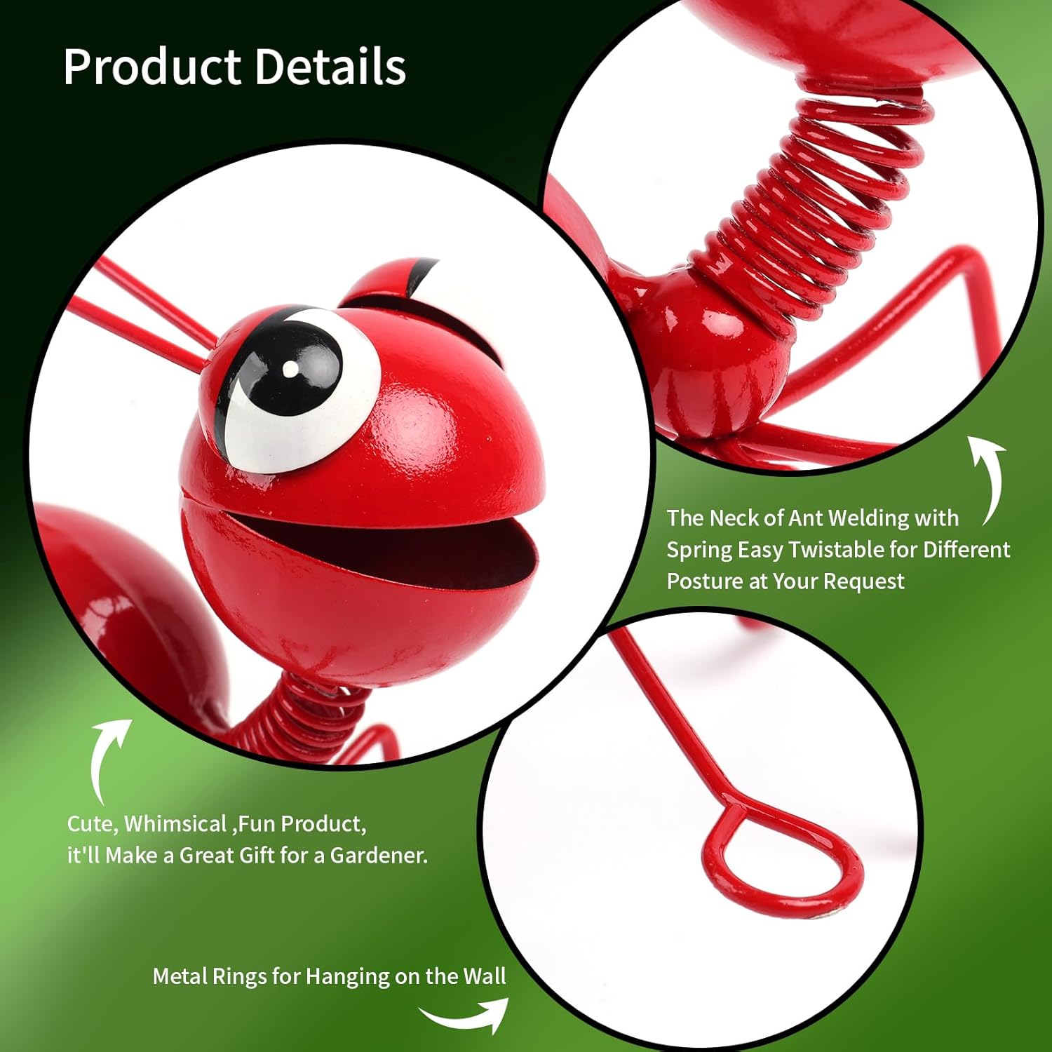 Metal Yard Art Garden Decor for Outside Cute Ants Yard Decorations Outdoor Lawn Ornaments Backyard Gifts for Mom - Set of 8-VerdiqueGarden