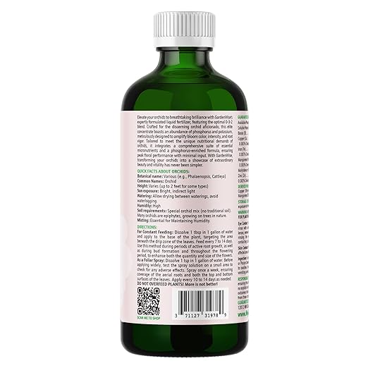 0-3-2 Giant Bloom: Orchid Bloom Enhancer - Orchid Bloom Booster - Orchid Food Fertilizer Concentrate - Chelated Nutrients for Healthy Flower & Reblooms (8 OZ)-VerdiqueGarden