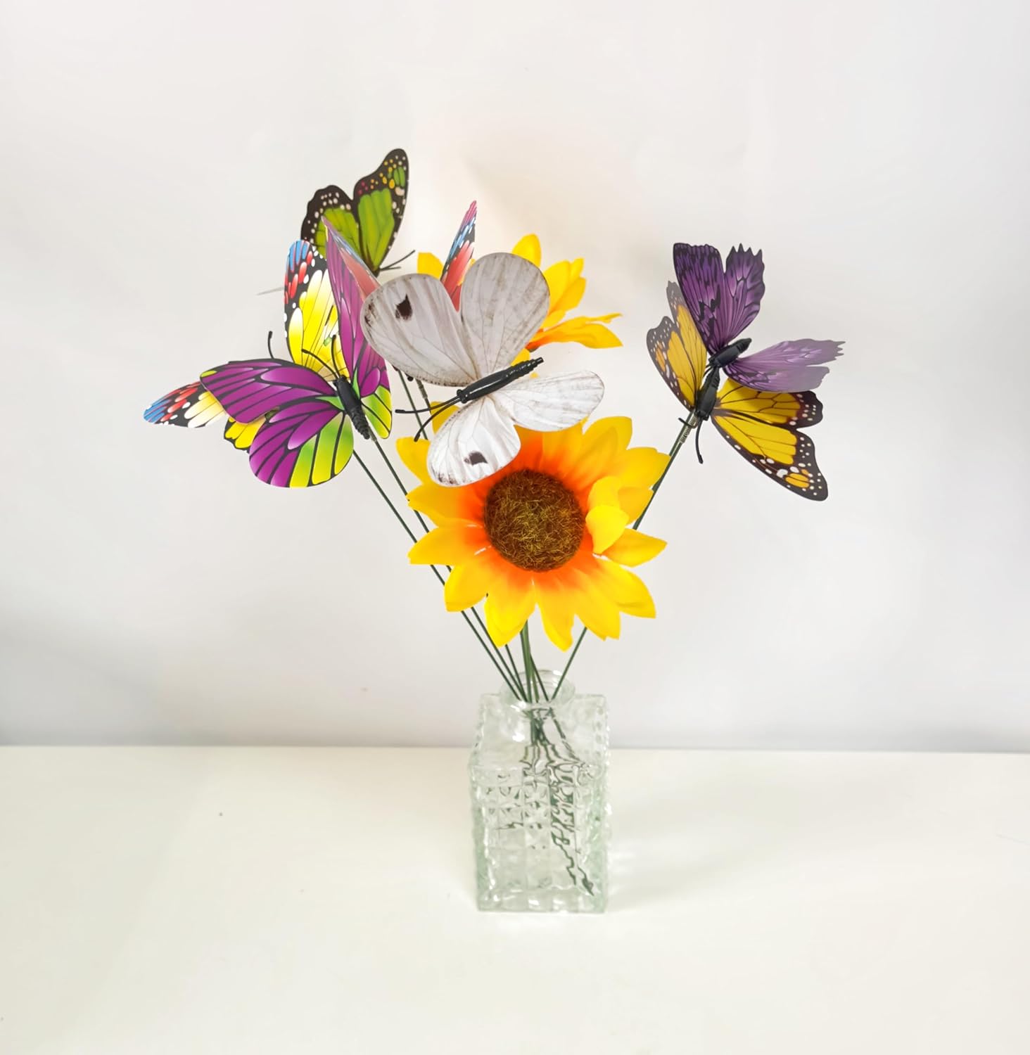 20pc Butterfly Stakes, 9.8in 3D Butterfly Garden Ornaments - Patio Decor for Indoor, Outdoor, Yard & Christmas-VerdiqueGarden