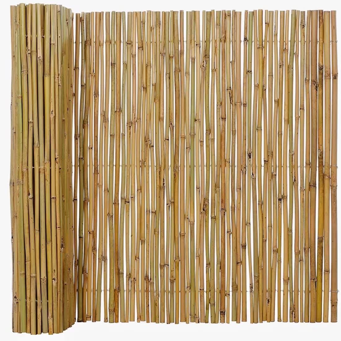 4Ft High x 8 Ft Long x 0.7In D Bamboo Fencing, Natural Bamboo Fence Rolls, Eco-Friendly Privacy Fencing for Outdoor Balcony Patio Garden Border Pool-VerdiqueGarden