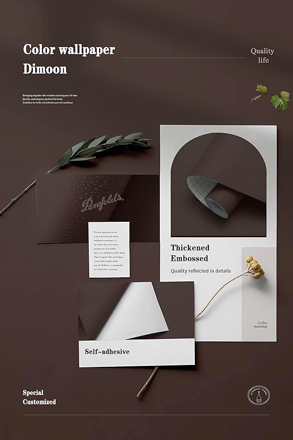 Dimoon 78.7''x17.7'' Grey Peel and Stick Wallpaper Contact Paper Modern Self Adhesive Wall Paper Removable Renter Friendly Textured Solid Color Shelf Cabinet Vinyl Roll (78.7''x17.7'',Dark Grey)-VerdiqueGarden