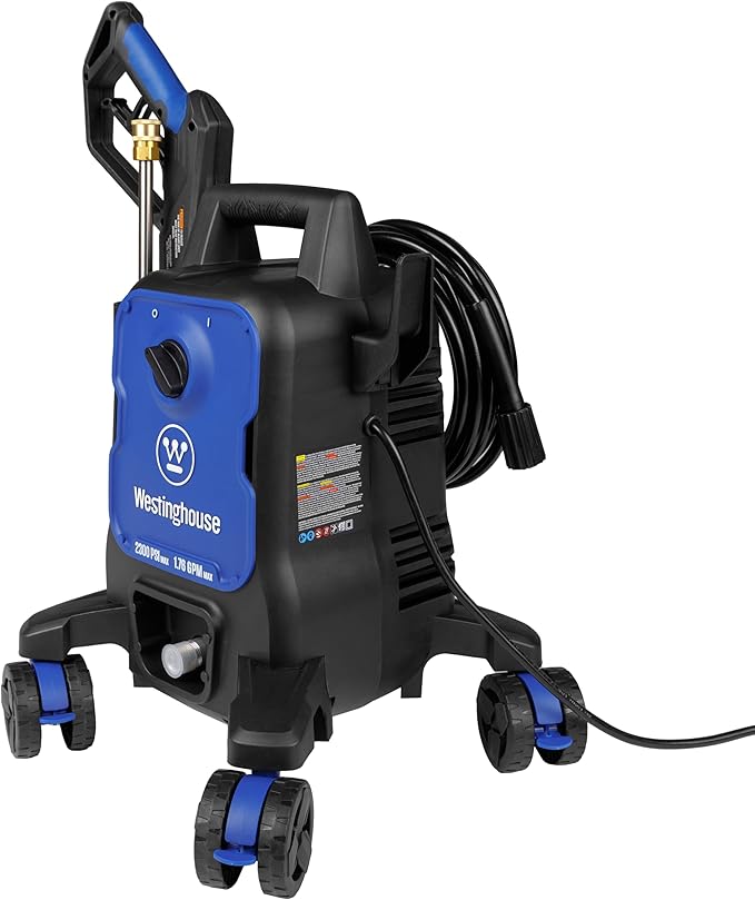 Westinghouse ePX3100 Electric Pressure Washer, 2300 Max PSI 1.76 Max GPM with Anti-Tipping Technology, Onboard Soap Tank, Pro-Style Steel Wand, 5-Nozzle Set, for Cars/Fences/Driveways/Home/Patios-VerdiqueGarden