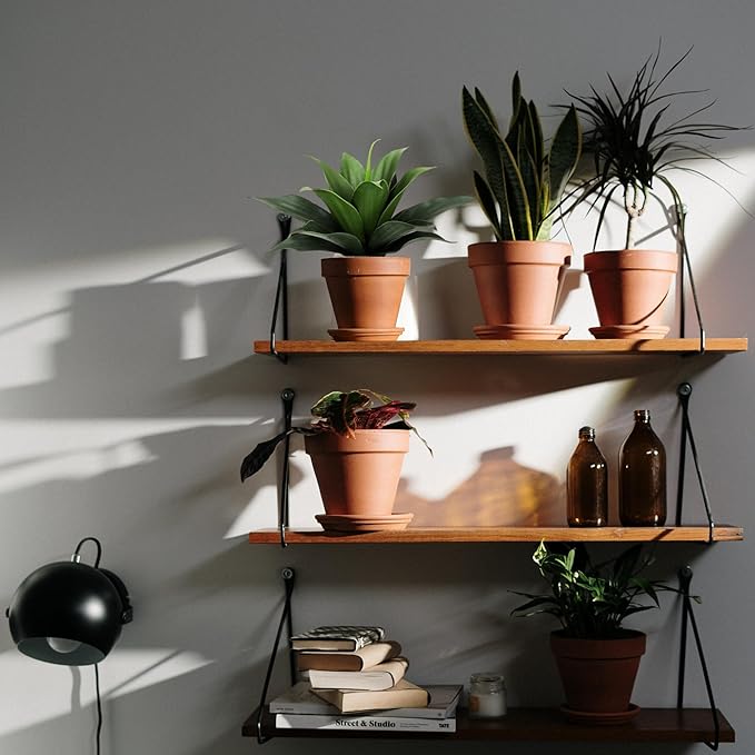 JUSTOYOU 14" Large Artificial Succulent Faux Agave Plant in Pot, Fake Potted Desk Plant Realistic Greenery Artificial Plants for Indoor Office Home Decor Bathroom Kitchen Shelf (Dark Green)-VerdiqueGarden