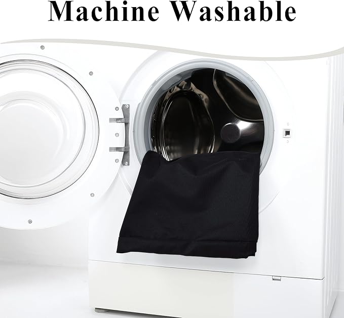 Outdoor Chair Cushions Set of 2, Waterproof Foam Patio Seat Cushions with Ties for Garden Sofa & Dining Furniture, 3-Year Color Fastness, 18x18x3 Inch, Black-VerdiqueGarden